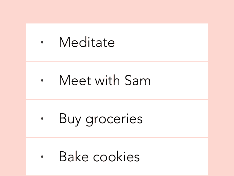 Bullet Journal (Micro Interactions) app bullet journal framer minimal minimalism minimalist notes task tasks to do to do list ui