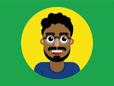 Walter from Brazil badge brazil illustration lbstudio lightingbeetle walter