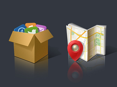 Store / Map - ICON icon design map icon store icon