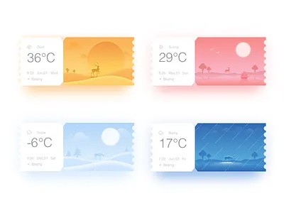 Weather animal app card challenge daily dailyui deer ui weather