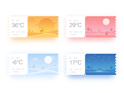 Weather animal app card challenge daily dailyui deer ui weather