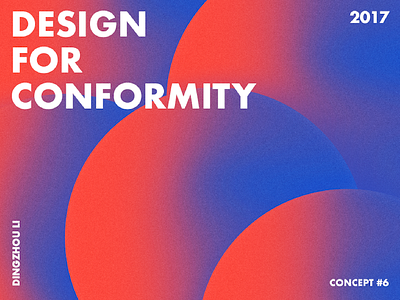 Design For Conformity abstract art asian circle color gradient overlap typo