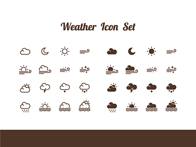 ICON | Weather cloud icon moon simple icon sky sun weather weather icon