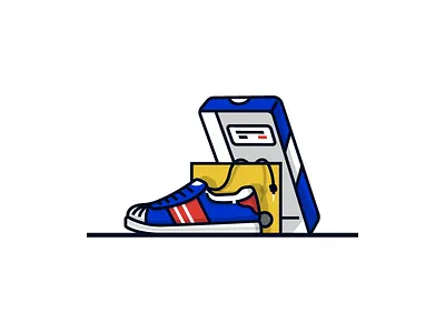 New Sneakers footwear icon illustration lineart shoes sneakers