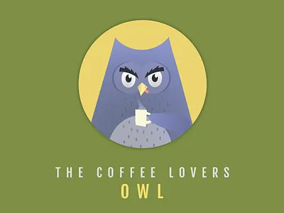 OWL bird coffee cup drink feathers hot owl tongue