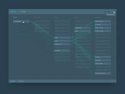 Nodes connections dark design gui interface node nodes product design ui user user interface web