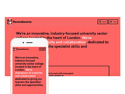 Ravensbourne college website