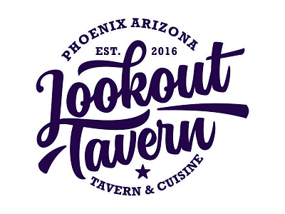 Lookout Tavern badge bar cafe logos pub tavern