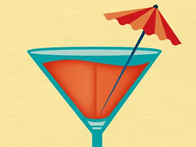 Plaisirs sans gueule de bois 2d drinks illustration pleasures summer turismo vector visitportugal