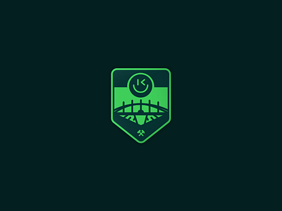 The Bridge badge black bridge city green hammers kosovo logo mitrovica patch uk water