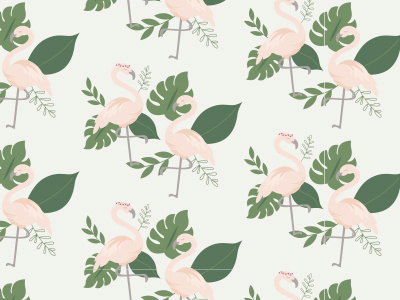 Flamingo Pattern design graphic design illustration pattern pattern play surface design tropical vector