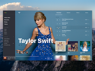 TIDAL • Concept, player, artist page. apple music artist mac os music player song spotify tidal ui user experience user interface ux