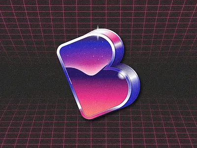 Blackformat Logo Playoff 80s blackformat chrome futuristic gradient logo metal retro shine shiny vector