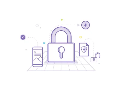 Security bots icon lock mobile security verify
