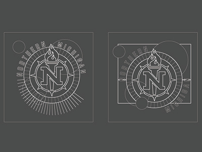 NMU Promo Shirts - Variations circles line work nmu northern michigan university