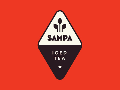 Sampa Tea Company - Logo company iced tea logo retro mid century sampa tea