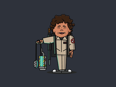 Stranger Things + Ghostbusters = Mindblown art artwork character design dustin fun ghostbusters illustration netflix series stranger things vector