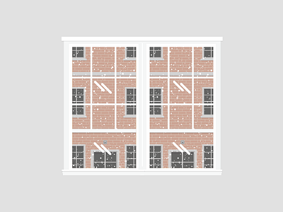 View adobe animation architecture building illustration illustrator snow wall window