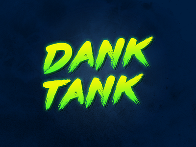 Dank Tank Cover Art 80s neon podcast retro