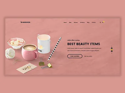Another Hero Slider for Markhor Beauty Shop beauty colors ecommerce hero minimal shop slide slider woocommerce