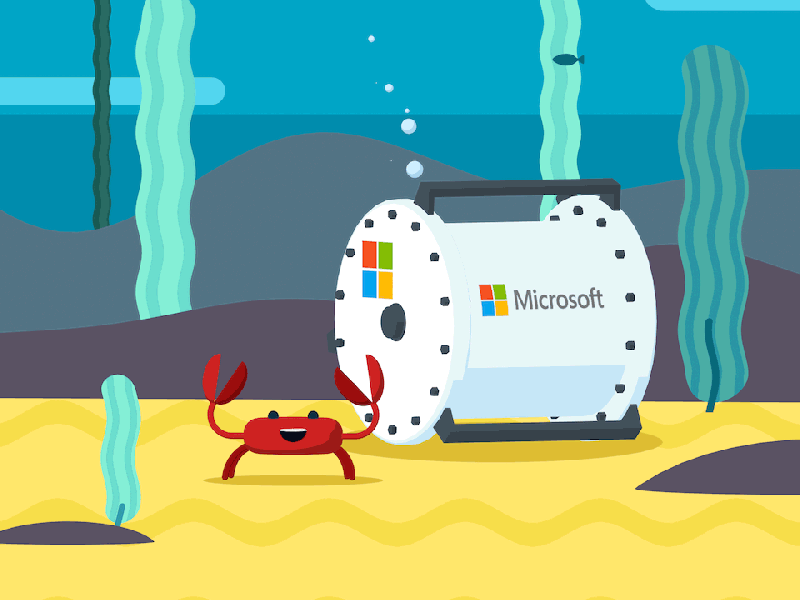 Microsoft Happy Crab c4d cinema 4d crab data data center eyedesyn maxon microsoft ocean sea tech underwater