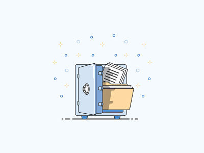 Illustration Test blue file file security illustration lock safe vault