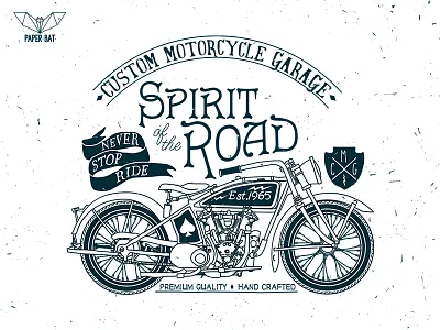 Motorcycle 03 badges line motorbike motorcycle old racer speed vintage