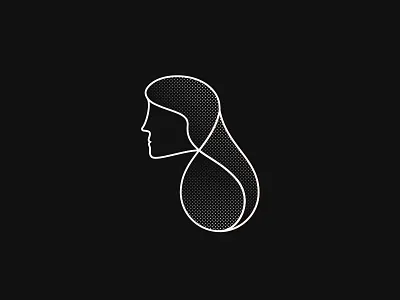 Lady Lines abstract icon illustration