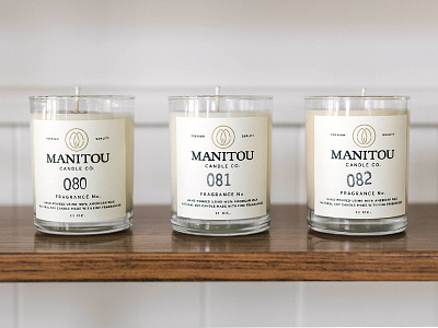 Manitou Candle Co. branding candle identity logo ohio type