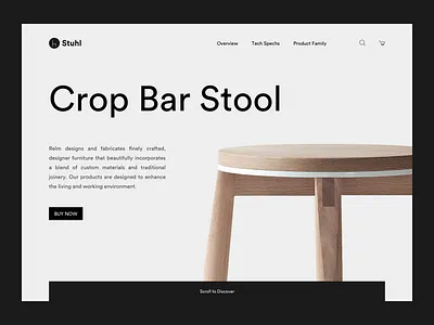 Daily UI challenge #003 — Landing Page 003 daily ui furniture landing page minimal ui