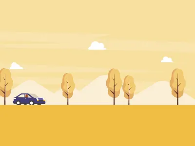 Landscape! car design drive fall highway landscape nature sky trees