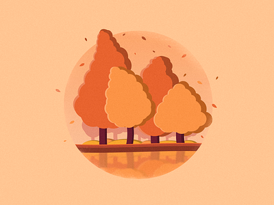 Autumn autumn fall illustration lake landscape leaf sky tree vector