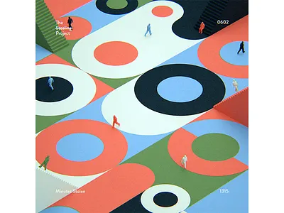 0602 abstract design everyday experimental geometric graphic design isometric poster set studio the stealing project