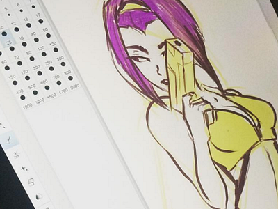 Miss Faye Valentine anime character cowboy bebop faye valentine femme fatale gun sexy short hair yellow