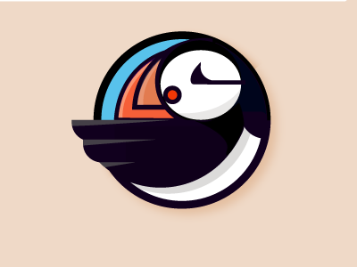 Puffin logo v2 animal animals logo logos puffin puffins