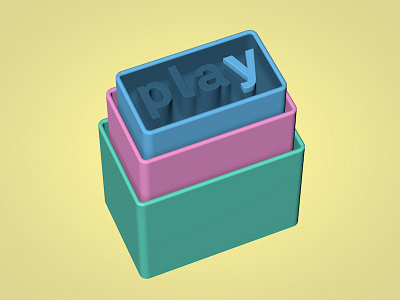 Play 3d design c4d cinema4d motiongraphics