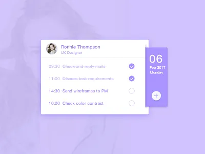 ToDo List app date flat to do ui ux