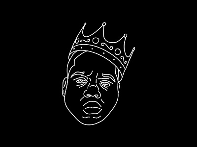 Notorious biggie black illustration white