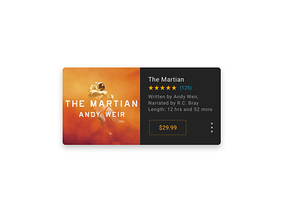 Media card buy card cover menu mobile price review ui ux