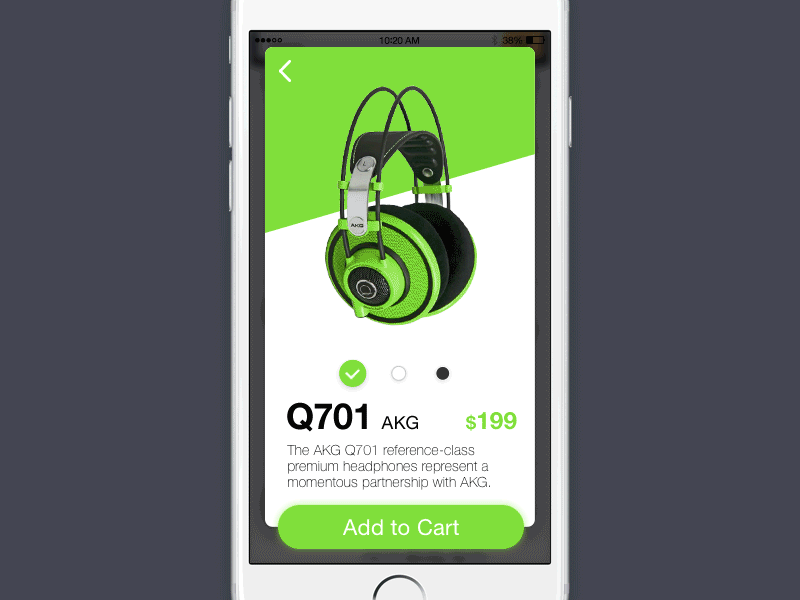 Daily UI 012 | E-Commerce 012 dailyui e commerce headphone ios ui