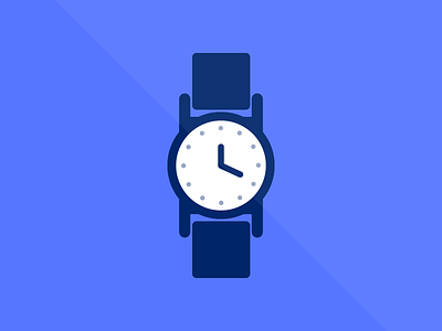 Watch flat design blue business clock flat illustration time vector watch work