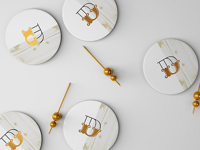 BRACARA DEGUSTA - Tapas/Bar classic cup bases gold logo mockup restaurant tapas