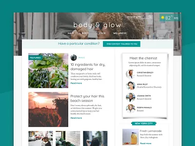 HAIN Personal Care beach blog content design hair plants science summer ux visual website wellness