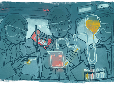 Lunar Spot Illo illustration lunar science spot startups watercolor