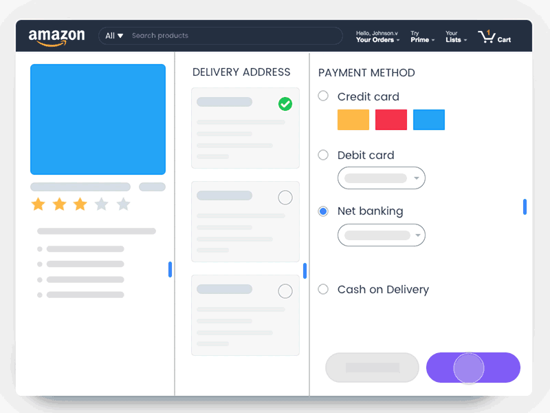 Amazon payment flow concept amazon johnyvino amex card checkout credit discover e commerce ecommerce master payment paypal