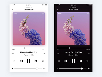 SONOS Light/Dark app ios minimal music player redesign simple sonos ui