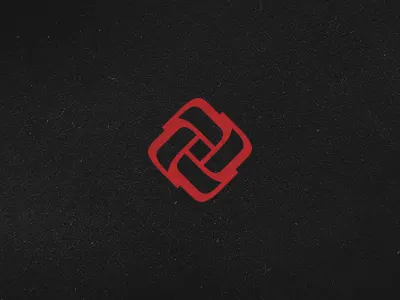 Logo Concept abstract brand d diamond emblem logo mark negative red space square symbol