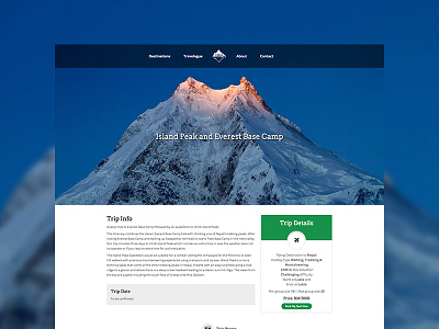 Thrill Adventure Website Project basecamp website design