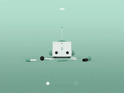 Wishes 2017 - Robot 2017 3d color design flat gradient green nav robot ui web wishes