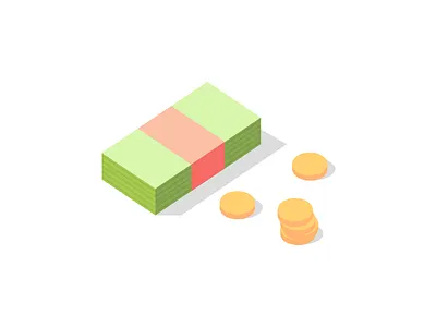 Find ya wealth bill cash coins flat light money